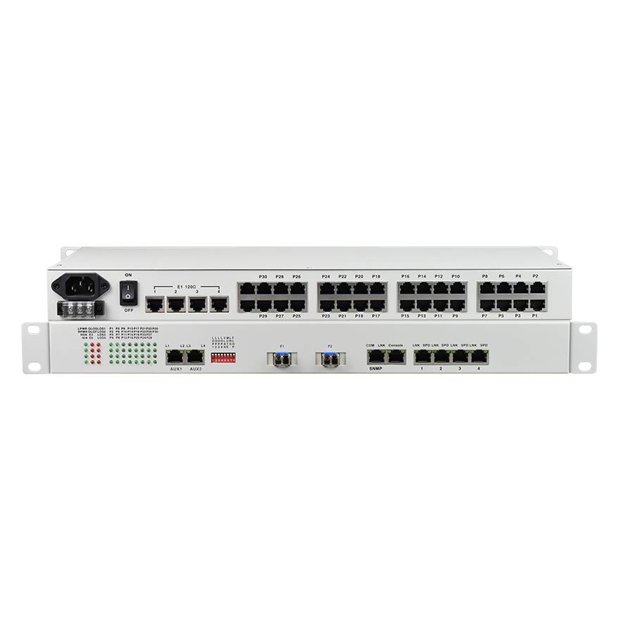 30 Channel Pcm Fxs Fxo E&m Telephone Multiplexer With Snmp