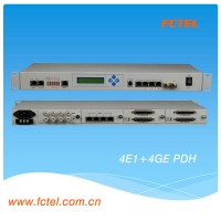 4E1+4*1000M Ethernet pdh fiber optical multiplexer,e1 pdh mux , 4E1s FOM