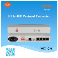 FCTEL E1 To 4Ethernet Interface Converter Coaxial Over Ethernet